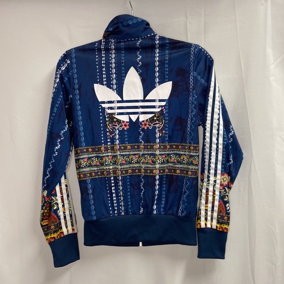 Adidas Originals Cirandeira Firebird Track Jacket Blue Floral Size Small - Picture 5 of 6